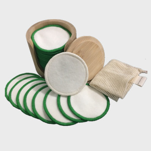 16 Packs Reusable Bamboo Cotton Makeup Remover Pads with Bamboo box