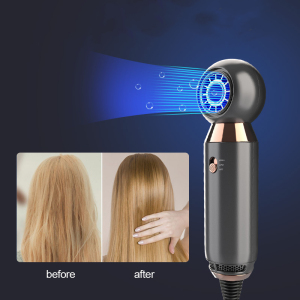 2021 New Design mini size portable Low Radiation High Speed DC Motor cute leafless Hair Dryer