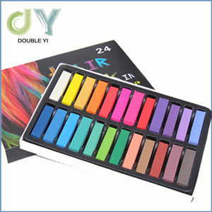 24 Colors Temporary Hair Chalk Set / Non-Toxic Rainbow Colored Hair Dye