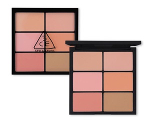 3CE PRO MULTI BLUSH COLOR PALETTE #SOFTENER Face Make Up Cosmetics Blusher 6 Color Makeup Blush Palette