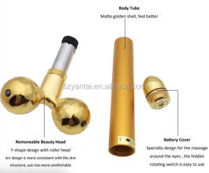 Beauty Portable Electrical Vibration Personal Care 3d Gold Facial Massager Roller Promote Blood Circulation