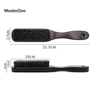 Beech wood handle 100% mustache massage comb wood boar bristle oil brush for men mustache beard shaving brush