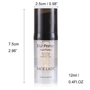 Best quality make-up base blur pore gold foil face makeup primer