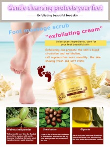 Bioaqua foot massage exfoliator foot mask hydrating foot cream 180g