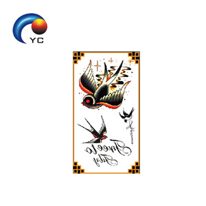 Classic Black Bird Temporary Tattoo Sticker Body Painting Girls Party Supply