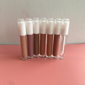 Clear gloss lipgloss white lipstick tube glossy nude shimmer lip gloss no logo