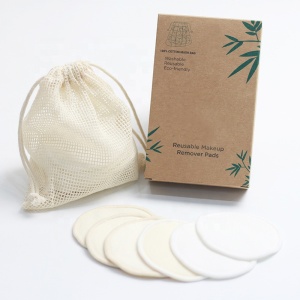Cotton Reusable Washable Bamboo Organic Makeup Remover Pads
