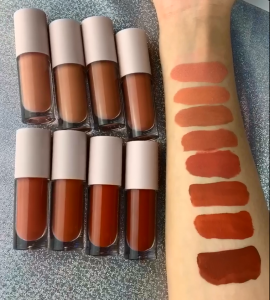 Custom liquid nude lipstick long lasting 8 matte color liquid lipstick private label