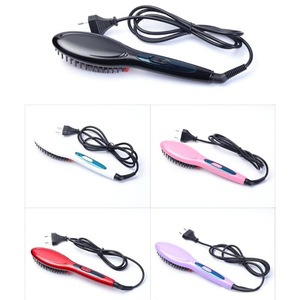 Dropshipping Electric comb Flat Irons Straight Hair Brush Comb EU US Plug Fast Hair Straightener Comb