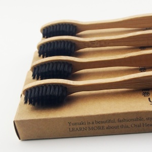 Eco-Friendly Designed Bamboo Toothbrush Ultra Soft Fiber Bamboo Charcoal Brush Teeth Cleaning BPA Free