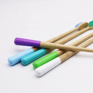 Eco Friendly Reusable Wavy Hair Round Handle Bamboo Charcoal Toothbrush Custom Logo