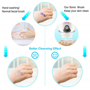 Electric Silicone Waterproof  Facial Sonic Cleansing Brush Deeply Pore Cleaner Cleaning And Skin Care Products