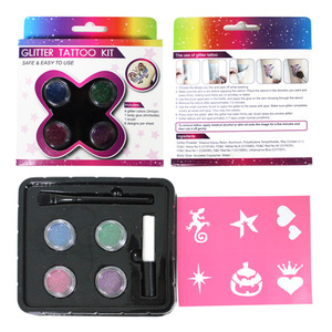 EN71-3 Eco-friendly glitter tattoo stencil