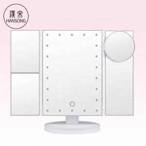 Factory Led Lights ABS Makeup Mirror Vanity Lighted Makeup Mirror with Touch Screen