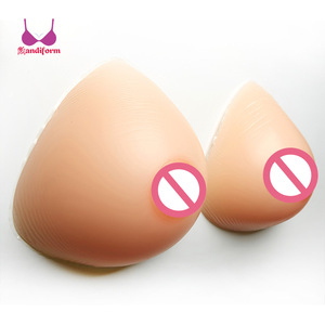Fashion stick on artificial soft one piece real self adhesive silicone breast forms