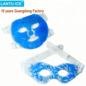 Guangdong freezer gel bead eye mask hot cold compression therapy ice pack gel mask for reducing swelling