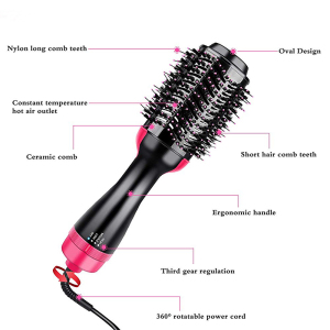 Hair Straightener Brush Dryer Volumizer Hot Air Brush Hair Dryer Comb