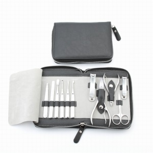 High quality full stainless steel 11pcs manicure set  MS-1804 nail clipper set beauty tools