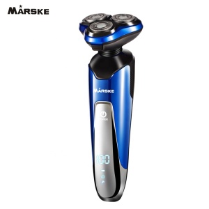 Hot Selling MARSKE Professional 4in1 Grooming Kit LCD Display Battery Power Beard Trimmer Rotary Face Shavers