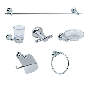 metal main material bath hardware sets zinc alloy chrome plated toile sanitary ware bathroom set