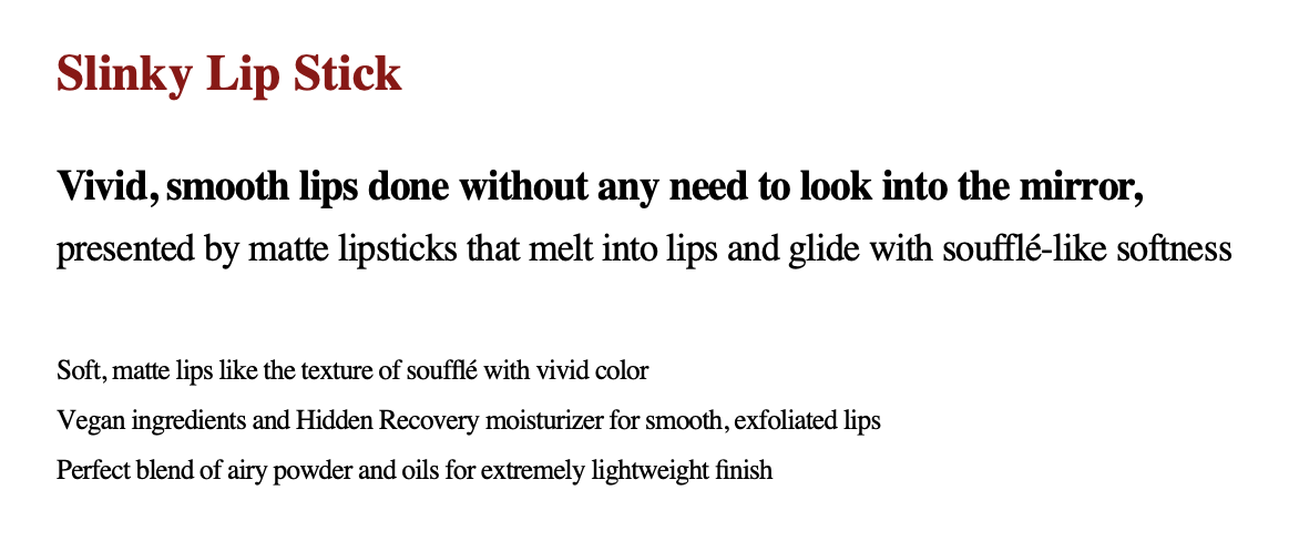 [ODEAR] Slinky Lip Stick