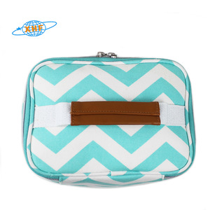 OEM Factory Women Round Cosmetic Bag Travel Canvas Makeup Mag