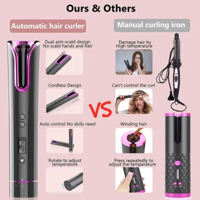 Portable Curling Wand PRO Hair Curl Curler Spinning Automatic