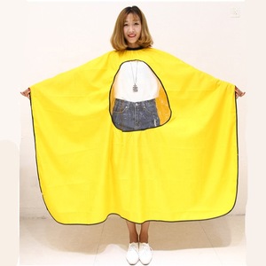 Salon barber waterproof haircut cape with transparent window