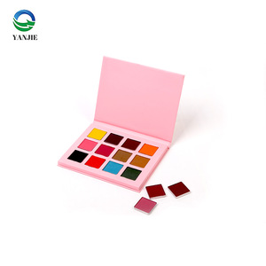 Wholesale Custom 12 Color  No Name Pigment Paper Cardboard Vegan Makeup Eyeshadow Palette