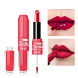 Wholesale Easy To Color Waterproof Long Lasting 2 In 1 Matte Lipgloss Lipstick