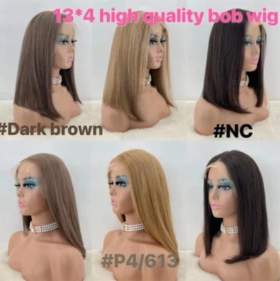 Wholesale Peruvian Bob Lace Front Human Hair Wig, Transparent Glueless Virgin Curly Bob Wigs, Cheap 4*4 Lace Closure Short Bob Wig
