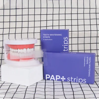 Wholesale Private Label Professional No Peroxide Home Use 4 Layers Pap Teeth Whitening Dry Strips