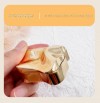 DIY Gold Color Metal Zinc Alloy Rotating Slide Cover Irregular Wavy Perfume Box Scented Balm Jar