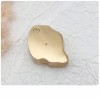 DIY Gold Color Metal Zinc Alloy Rotating Slide Cover Irregular Wavy Perfume Box Scented Balm Jar