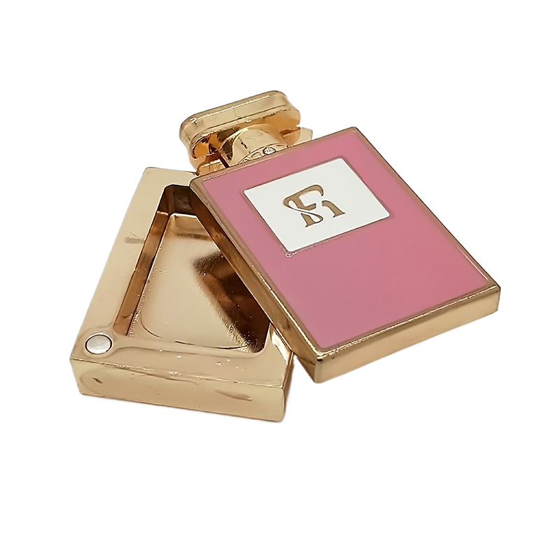 Creative Zinc Alloy Perfume Case Sliding Lid Magnetic Metal Makeup Box Vase Ornament Design