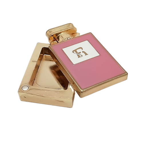 Creative Zinc Alloy Perfume Case Sliding Lid Magnetic Metal Makeup Box Vase Ornament Design