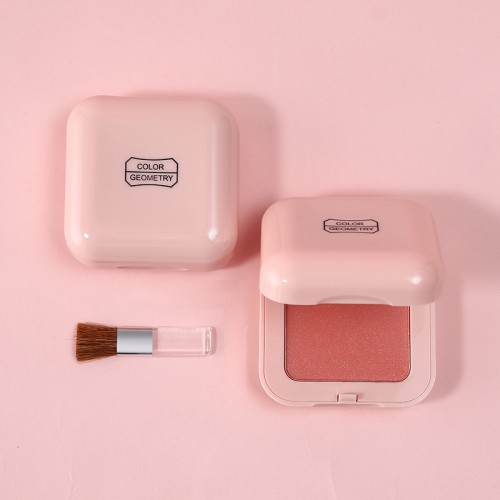 1pcs Matte peach blush highlight repair easy to color waterproof lasting brighten natural skin tone facial makeup blush palette