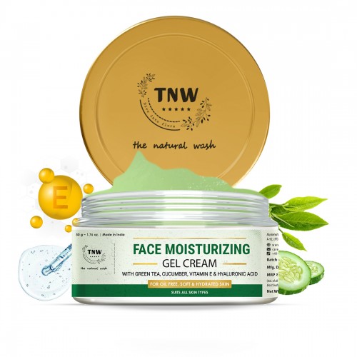 TNW – The Natural Wash Face Moisturizing Gel-Cream for Deep Nourishment | Non-Sticky & Non-Greasy Formula Suitable for All Skin Types | Gel-Cream for Fighting Early Signs of Ageing