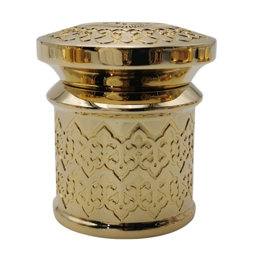 Modern Unique Design High-end Zinc Alloy Gold Color Electroplated Perfume Bottle Cap