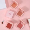 1pcs Matte peach blush highlight repair easy to color waterproof lasting brighten natural skin tone facial makeup blush palette