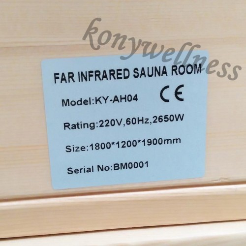 Far infrard sauna room made of Canada hemlock as personal care hot therapy sauna dome for family use