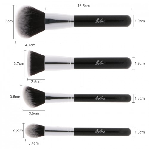 Sylyne Makeup Brushes 10pcs Professional Brush Set Powder Highlighter Eyebrow Eyeshadow Make Up Kit Tools