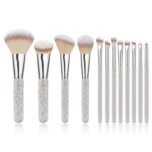 Luxury Rhinestone Makeup Brush Set for Wholesale – Sparkling Custom Cosmetic Brushes for Beauty Brands