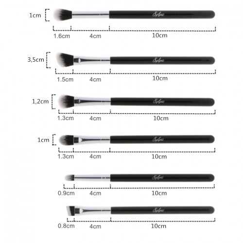 Sylyne Makeup Brushes 10pcs Professional Brush Set Powder Highlighter Eyebrow Eyeshadow Make Up Kit Tools