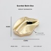 DIY Gold Color Metal Zinc Alloy Rotating Slide Cover Irregular Wavy Perfume Box Scented Balm Jar