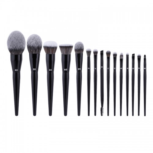Wholesale Makeup Brush Kit – Black Handle Professional Cosmetic Brushes | OEM/ODM Supplier