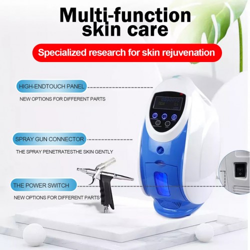 2022 Newest O2toDerm skin care Face Oxygen Therapy Mask Dome water Spray Jet Peel Facial Machine Derma Spa Equipment