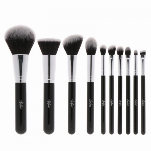 Sylyne Makeup Brushes 10pcs Professional Brush Set Powder Highlighter Eyebrow Eyeshadow Make Up Kit Tools