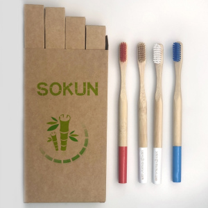 100% natural biodegradable environmentally friendly  kids bamboo toothbrush