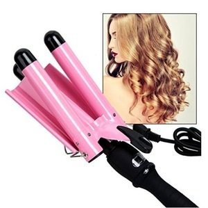 2017122249 Faithidmarket Curling Iron, 3 Barrel Hair Waver 25mm Stylish Fast Heating Hair Curlers